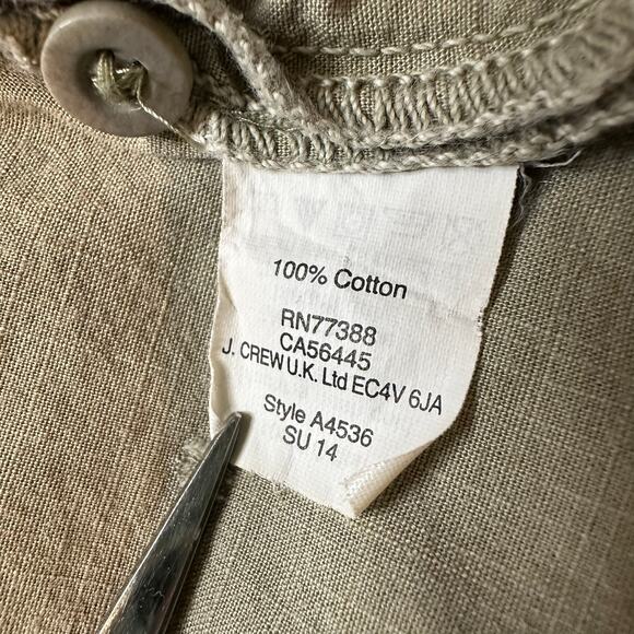 Madewell Army Green Utility Button Up Military Style Shirt Size Medium - Picture 6 of 7